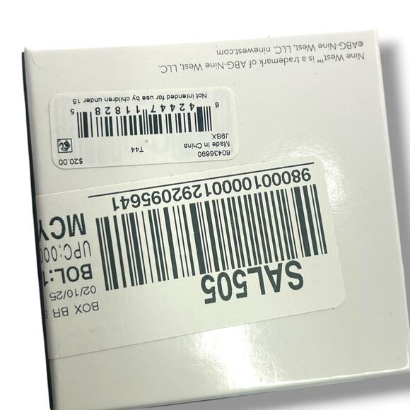 NEW Nine West Tri-Tone Basketweave Stretch Bracelet in Box Gold Gray Silver - Picture 7 of 7